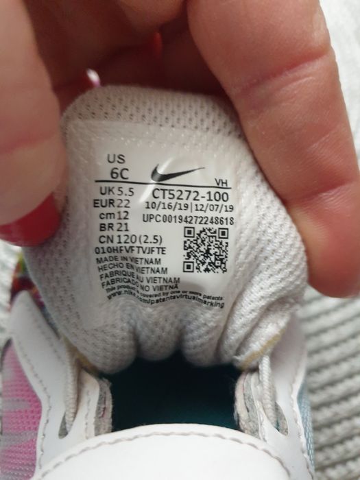 Nike Buty 22 Downshifter 10 Fable Dziecięce Białe