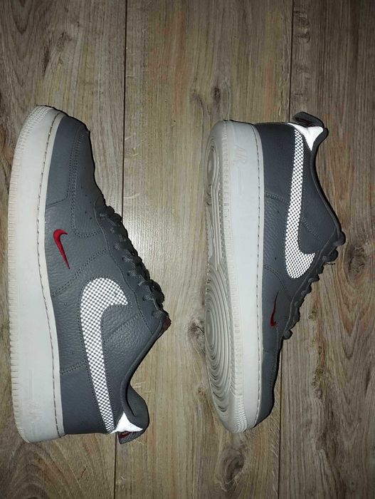 Nike Air Force 1 Low LV8 Smoke Grey Red Reflective Swoosh 46