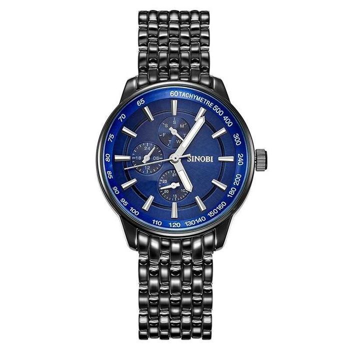 Nowy zegarek bransolecie bransoleta niebieski czarny z pudełkiem