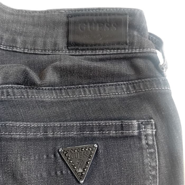 Spodnie Guess 26 czarna popiel bawełna