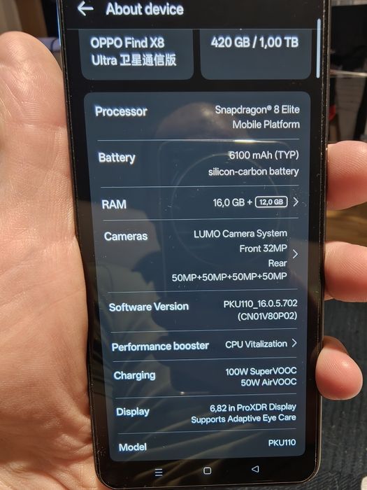 Oppo Find X8 ultra 1tb, nowa folia, dowód zakupu