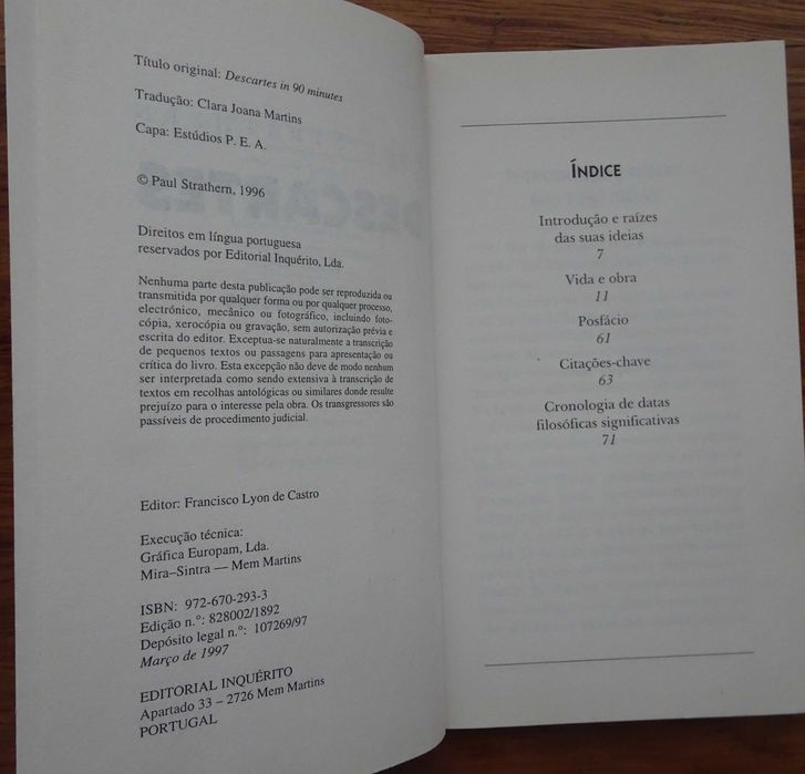 Descartes em 90 Minutos de Paul Strathern