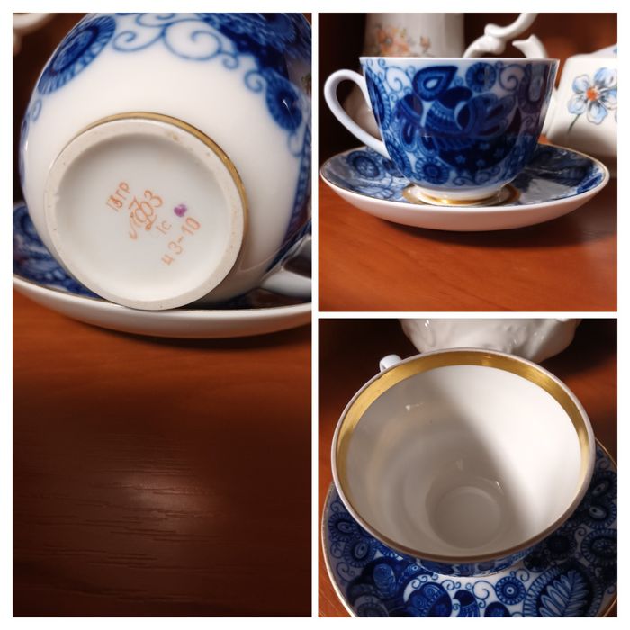 Сахарницы, молочники. Посуда фарфоровая.  Мальва.