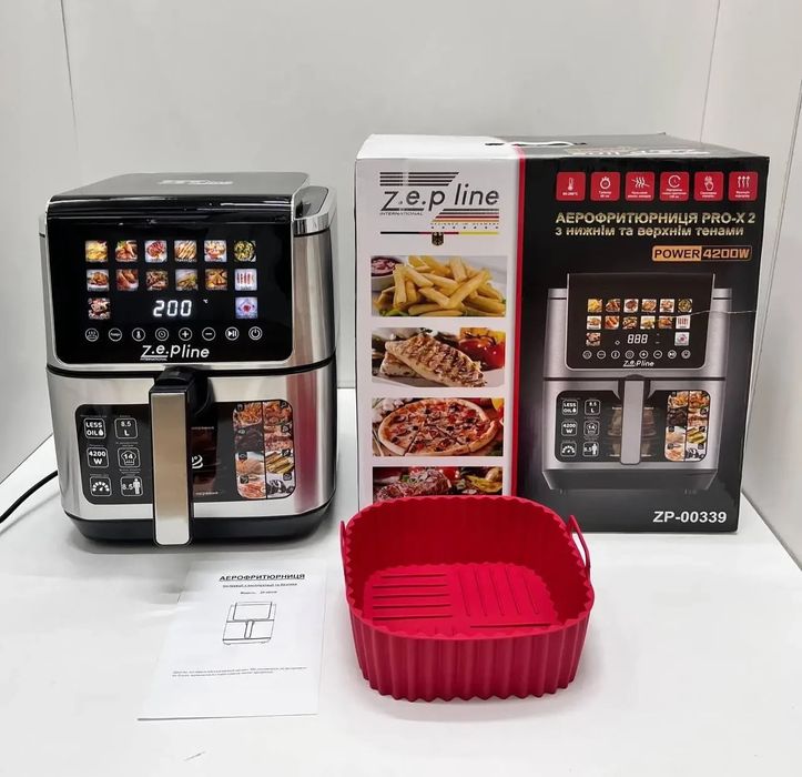 Аерогриль 13л, 14 програм, нова потужна модель Zepline ZP-00339, 4200w