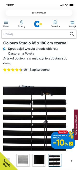 Żaluzja czarna z castorama