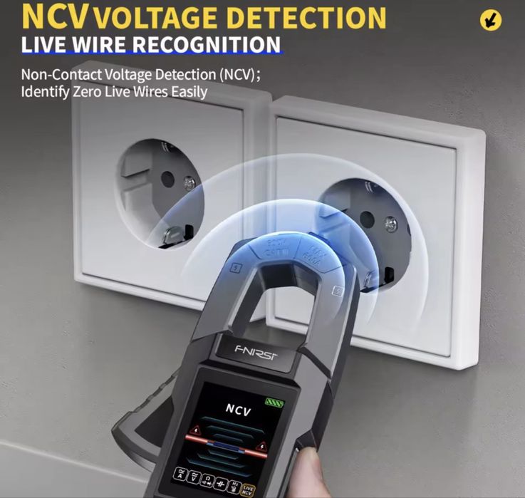 FNIRSI DMC-100 струмові кліщі АС/DC 600A мультиметр.  підраховує TRMS