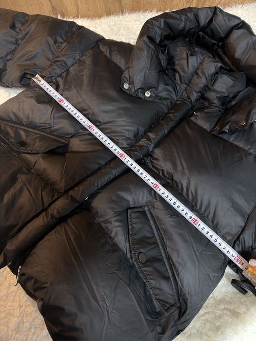 Курточка пуфер чорна XL
