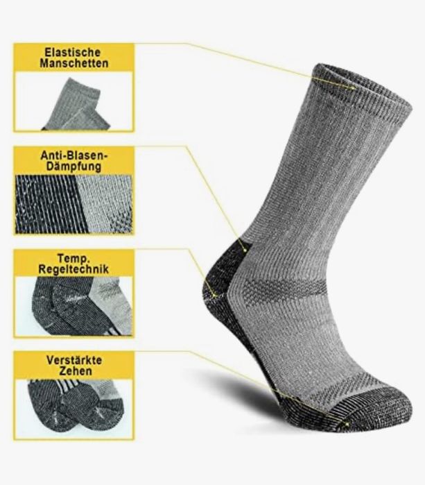 Skarpety Z Wełny Merino 6 pack Rozmiar 39-44