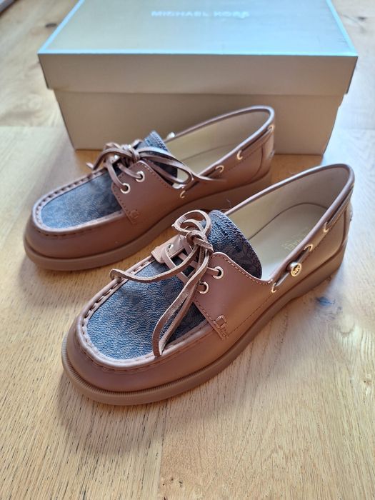 Damskie mokasyny eleganckie buty Michael Kors 9 brązowe 40