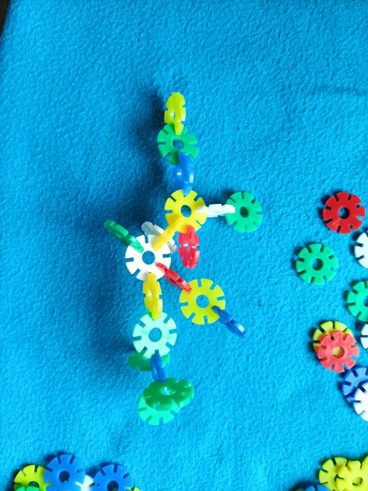 Lote de peças de encaixe didático