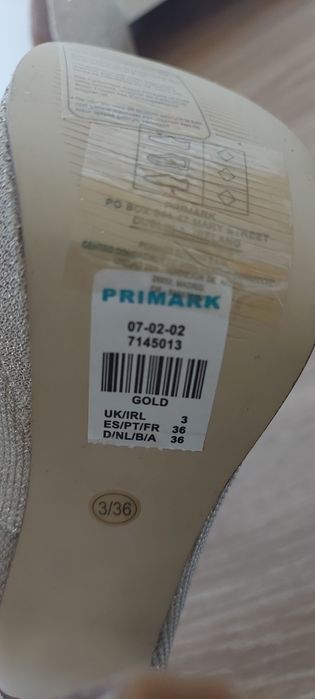 Nowe złote szpilki  na platformie r 36