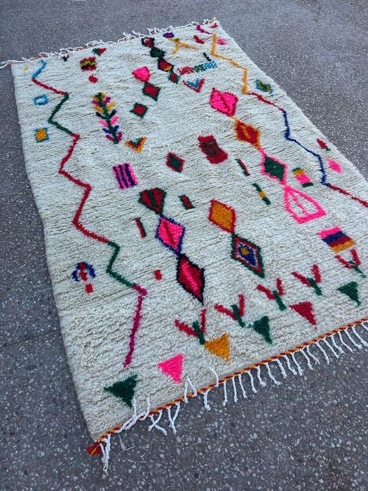 Tapete Marroquino Azilal 250×150 Handmade 100% sheep wool
