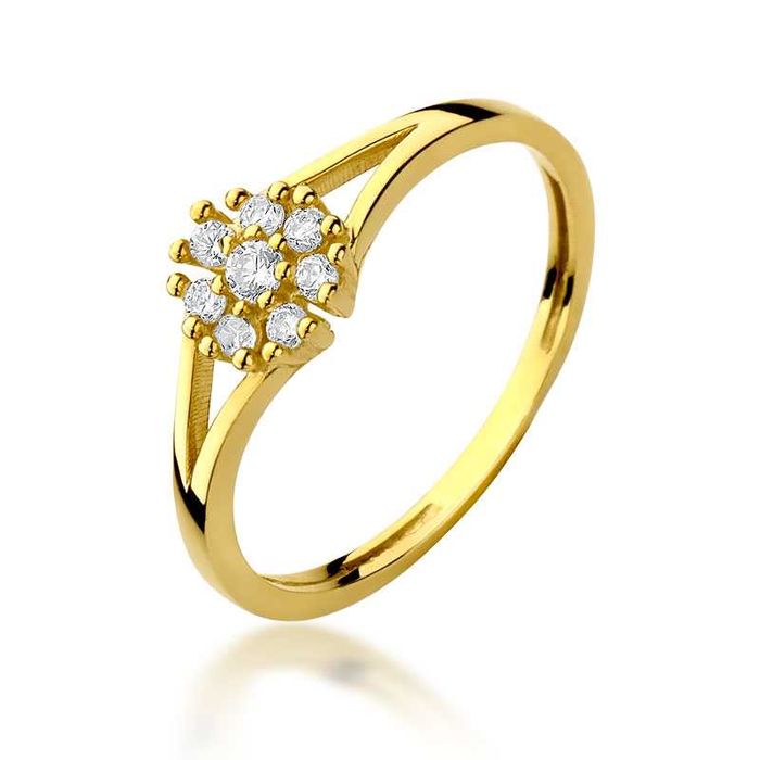 WYPRZEDAŻ 250zł/g 333 Złoty Pierścionek z Cyrkoniami Zaręczynowy