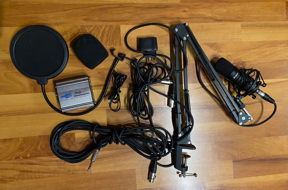 Mikrofon studyjny Tracer + wzmacniacz