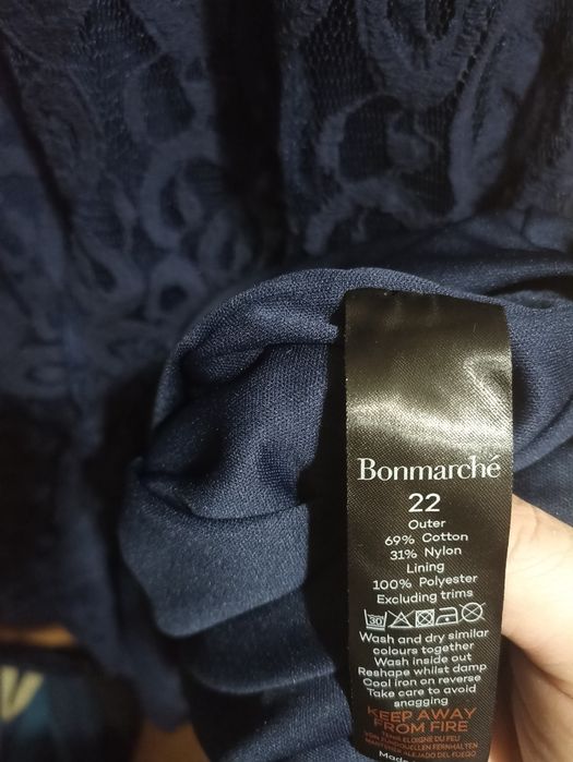 Sukienka z koronki granatowa r. 5XL