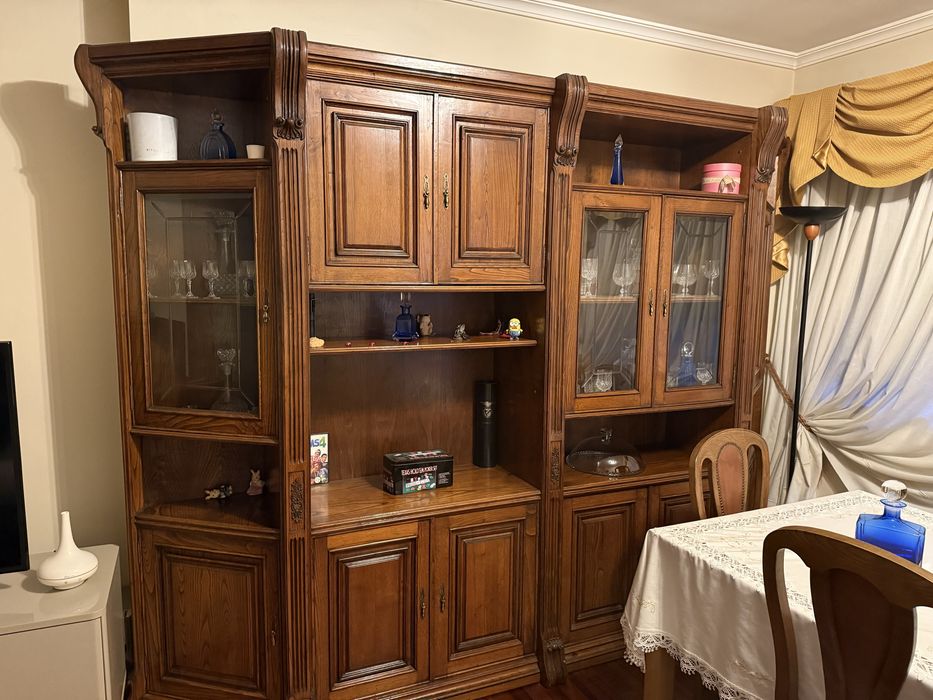 Movel de sala e de jantar madeira carvalho