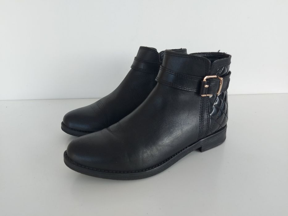 Buty botki skórzane ocieplane w rozmiarze 37