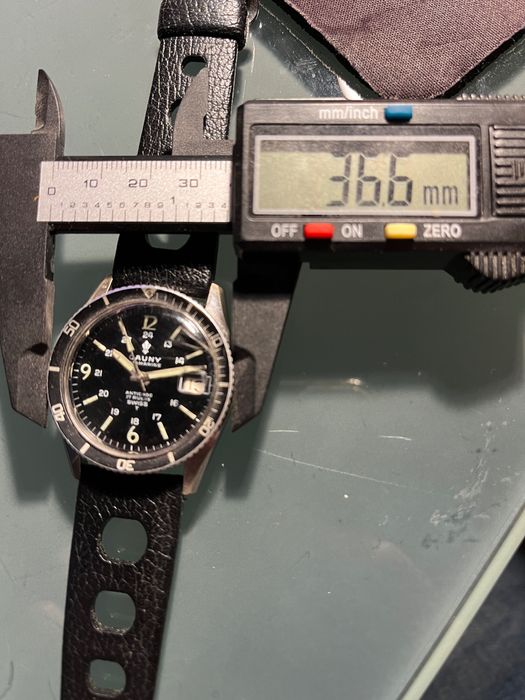 Relógio cauny Submarine Swiss anos 70 estado original incluindo coroa corda pulso homem mergulho