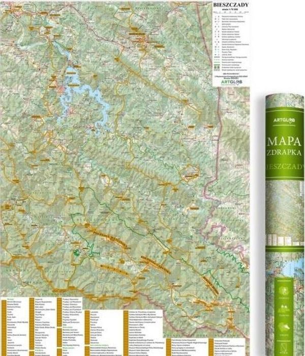 Mapa zdrapka - Bieszczady 1:75/000 praca zbiorowa Rok wydania: 2020,