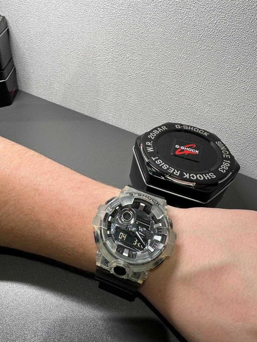 Новий Оригінал Casio G-SHOCK GA-700SK-1AER. Прозорий Скелетон Касіо