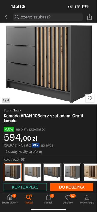 Komoda lamele NOWA