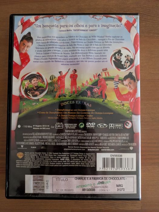 DVD "Charlie and the Chocolate Factory" 2005 (Fair)64584326381825121