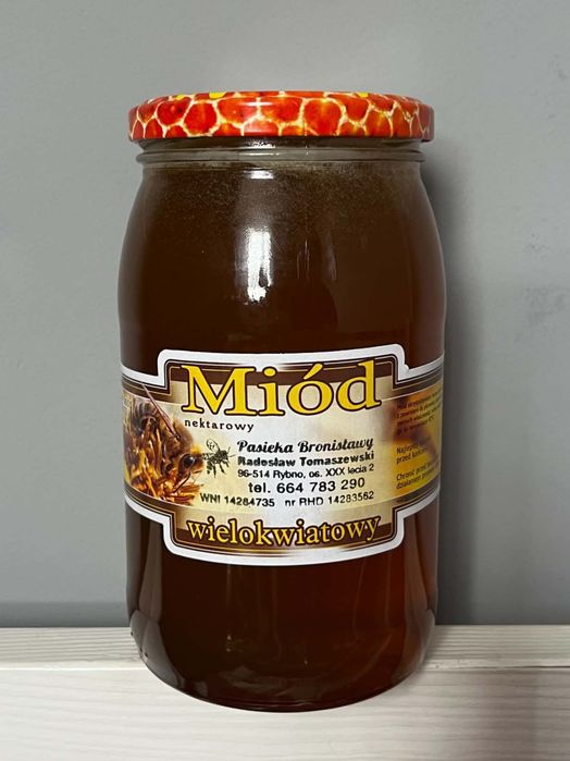 Świeży miód wielokwiatowy 1,2 kg. *2026*