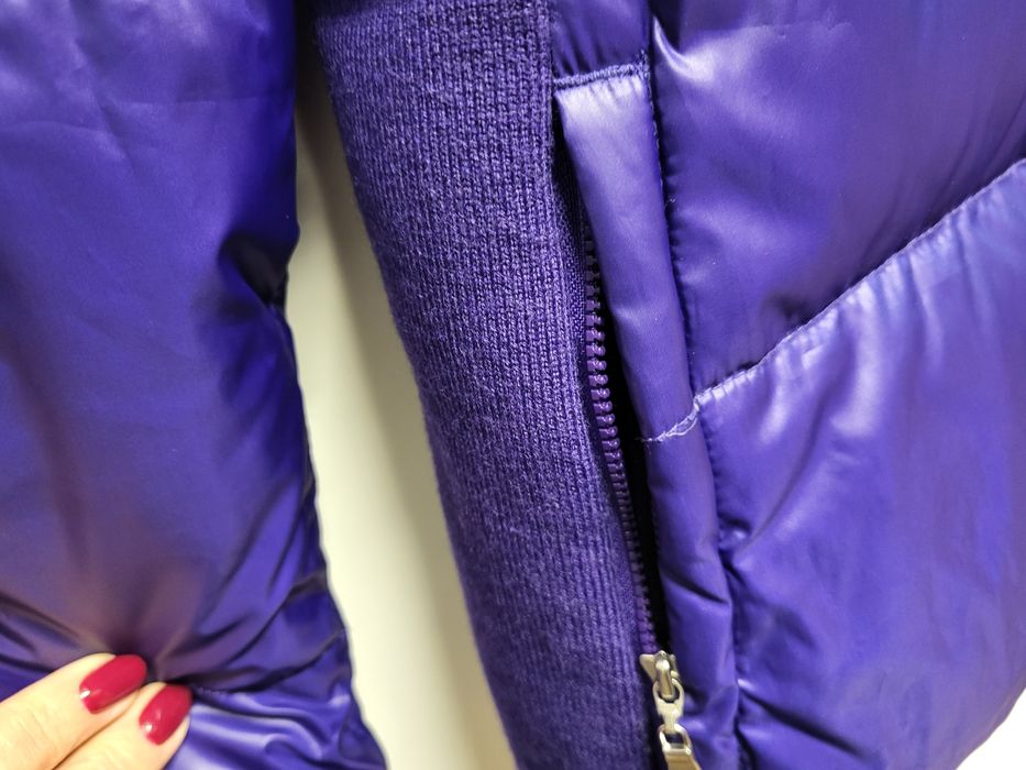 100%puch naturalny pikowana kurtka Adidas  40 ideal