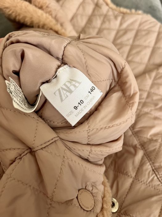 Zara , 140 cm ,  dwustronna kamizelka , bezrękawnik , futerko pikowana