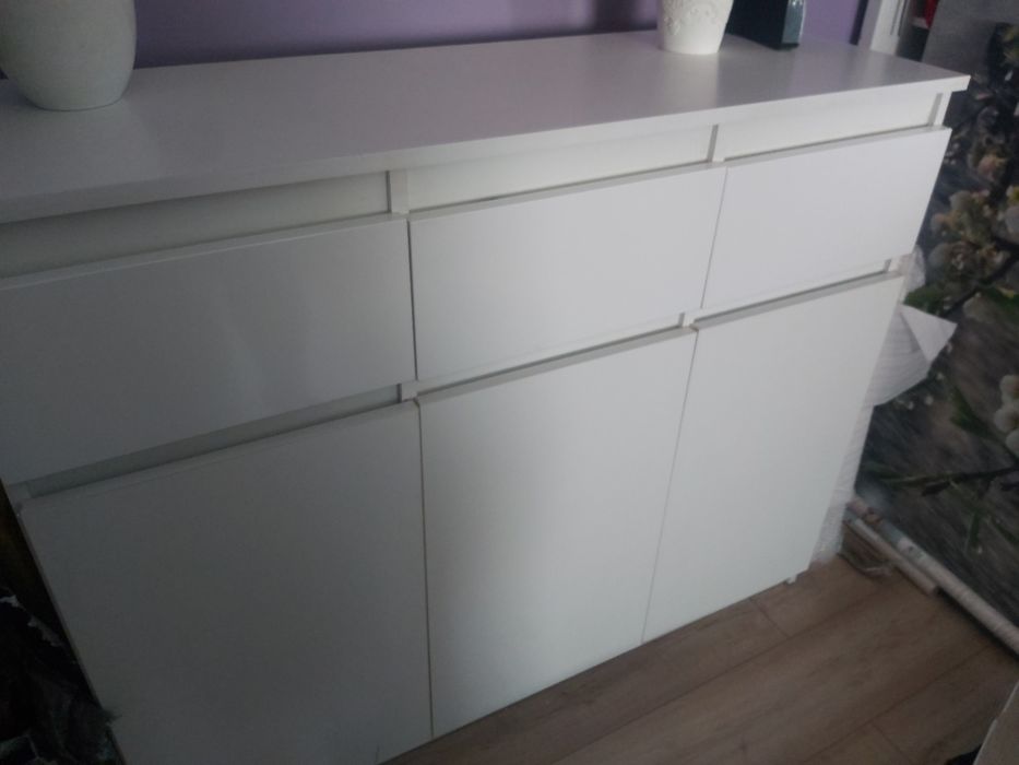 Biała komoda 120x40 prostota styl