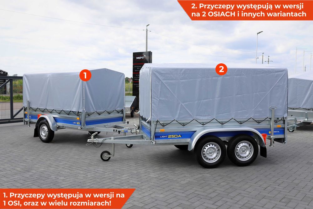 Nowa przyczepka z plandeką 252x135x37 VESTA Light 25 Plandeka lekka