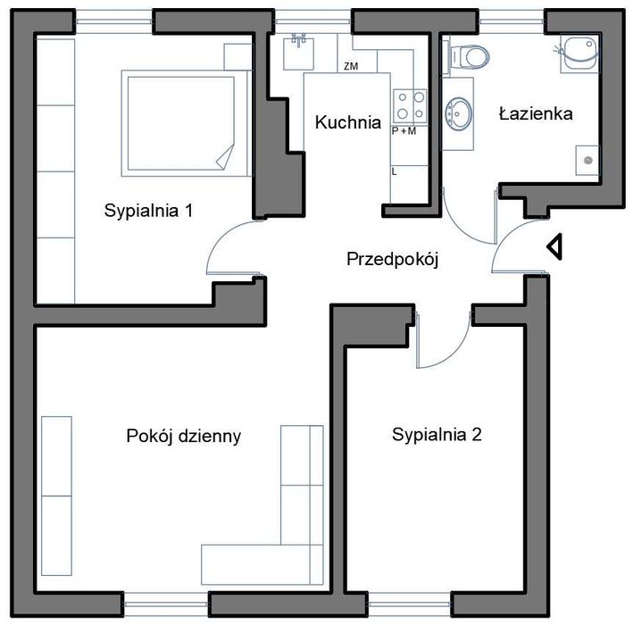 Mieszkanie 60m2 os. CHEMIKÓW do wynajęcia od lutego 2026