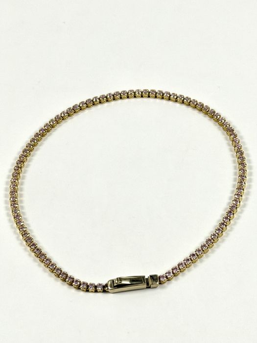 Złota bransoletka tenis