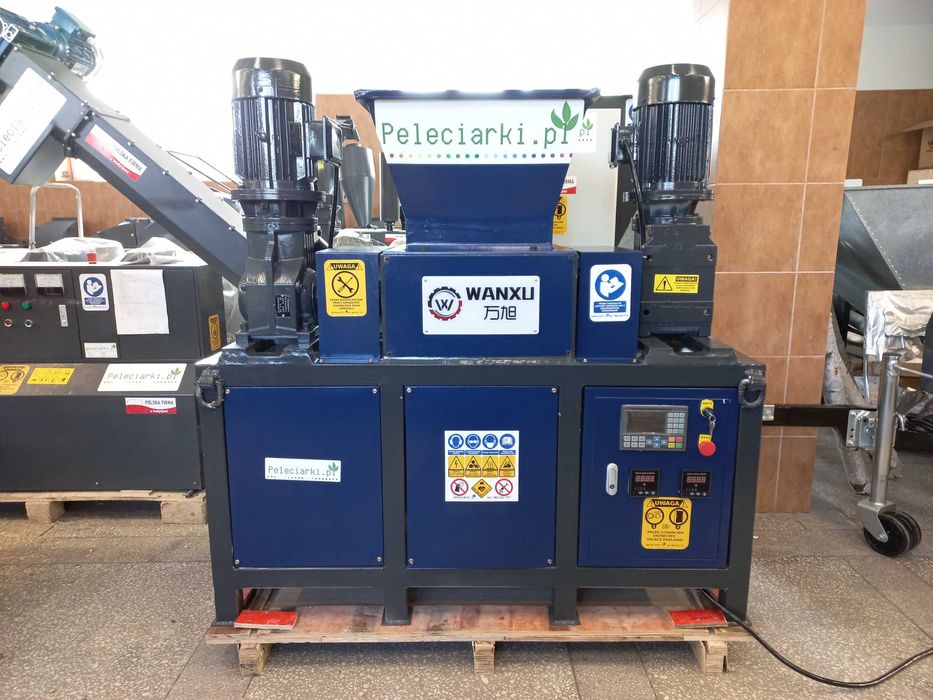 Rozdrabniacz Kruszarka 15kW 2-wałowa do DREWNA ODPADÓW Drewnopodobnych