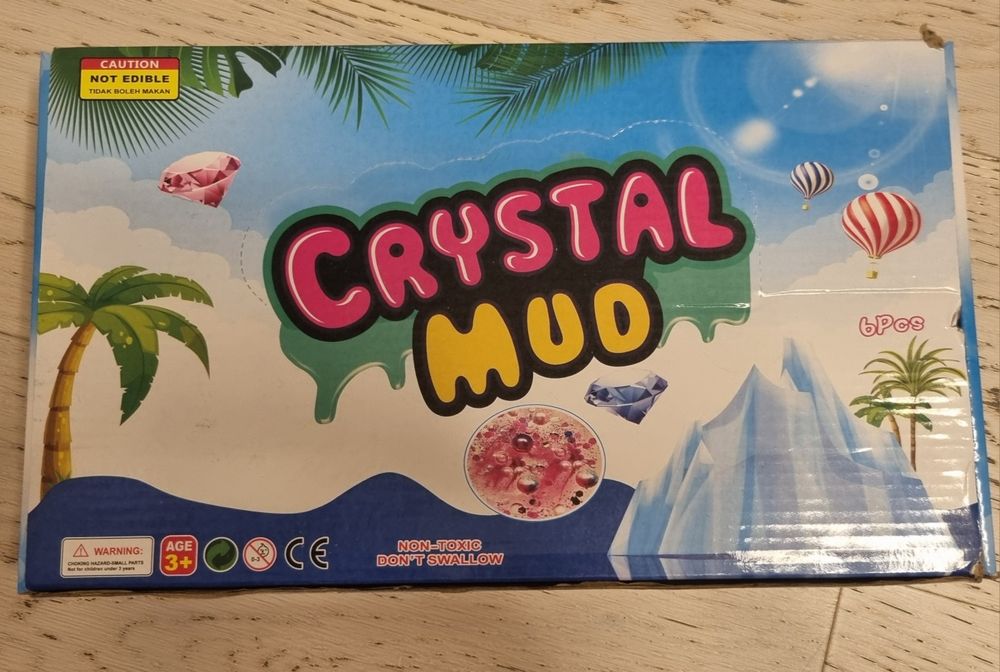 Slime Crystal Mud - zestaw 6 sztuk - nowy