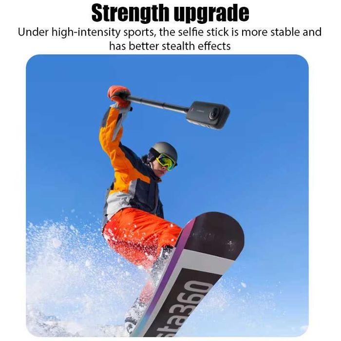 Niewidoczny kijek do selfie o długości 1,18 m aluminium insta360