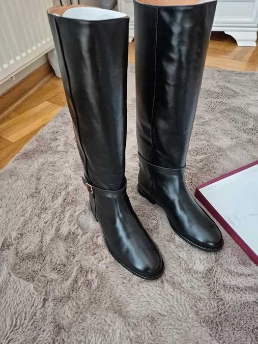 Czarne oficerki Marco Shoes- NOWE/ wkładka 26,9 cm