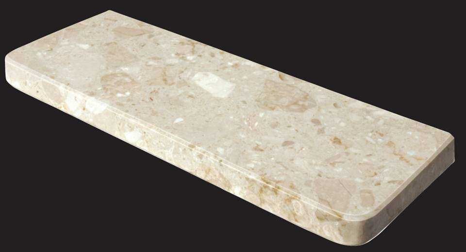 Parapety, konglomerat, aglomarmur, od ręki, 23x130cm, A200, gr. 2cm