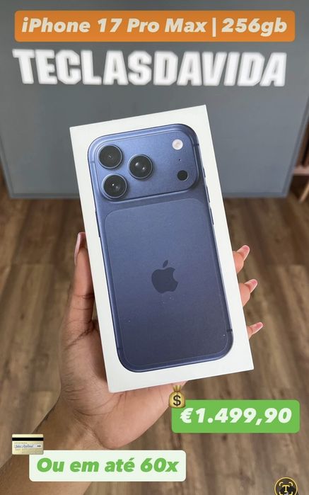 Iphones 17 pro max 17 pro air as prestações desde 40€ mês