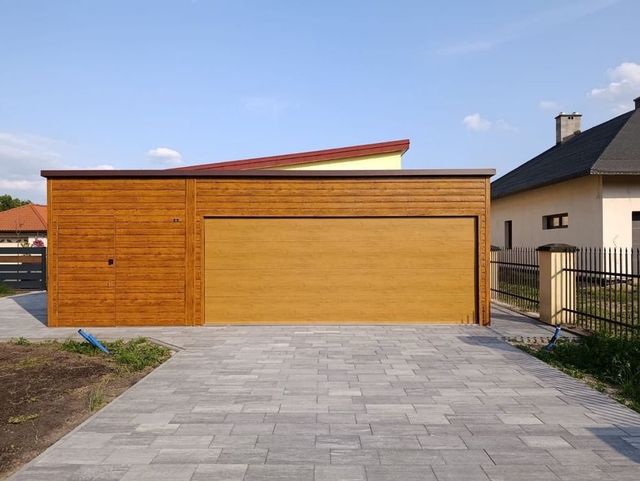 garaze blaszaki garaz 12x6 Drewnopodobny filc gratis