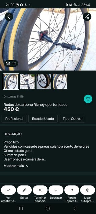 Acessórios e  peças de bicicleta