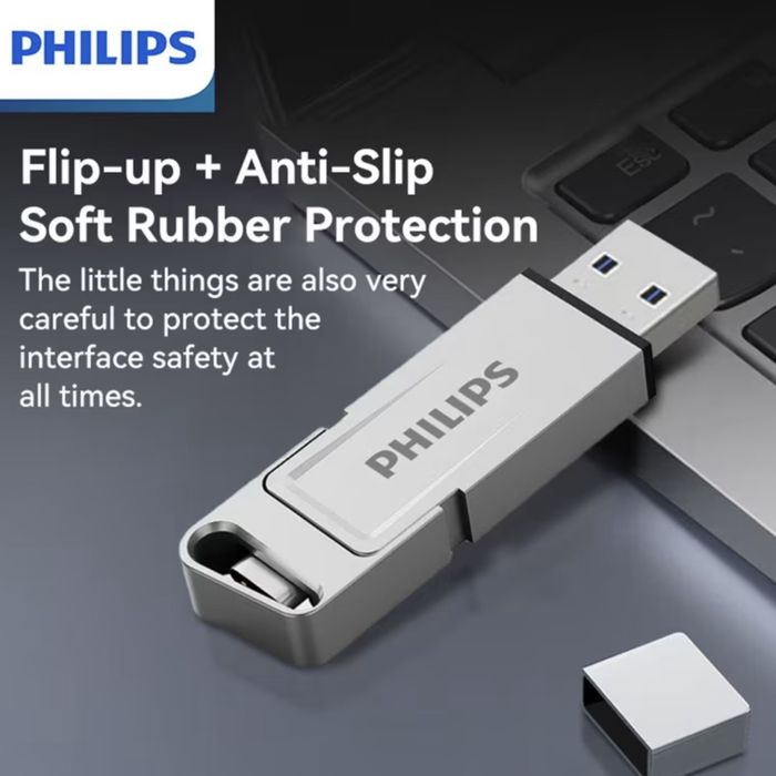 Pendrive Philips 512GB 3.2 SSD/HDD USB to dwufunkcyjny pendrive SSD z mechaniczną obudową