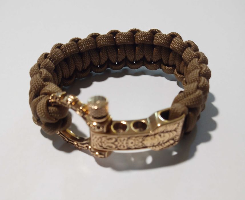 Bransoletka Survivalowa Mad Max z pięknie zdobioną szeklą z czaszką