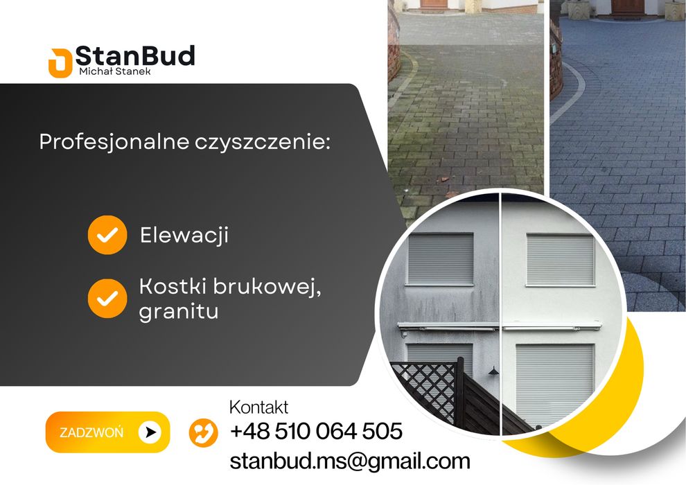 Czyszczenie kostki brukowej oraz fasad