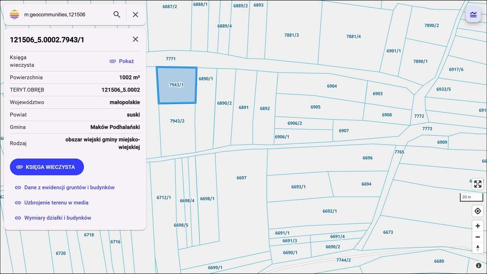Działka budowlana 1002 m² | Grzechynia | piękne widoki | 159 tys. zł