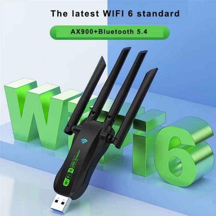 Адаптер Wi-Fi6 Vaorlo AX900 2.4Ghz/5Ghz, Bluetooth 5.4 двохдіапазоний
