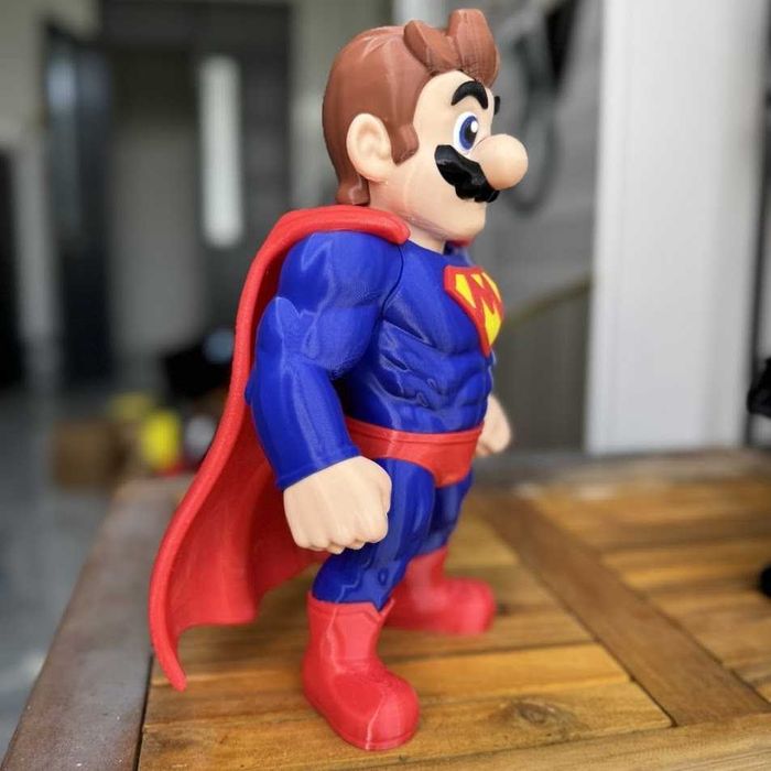 Figure Super Mario x Superman (Custom) – Pintado à Mão