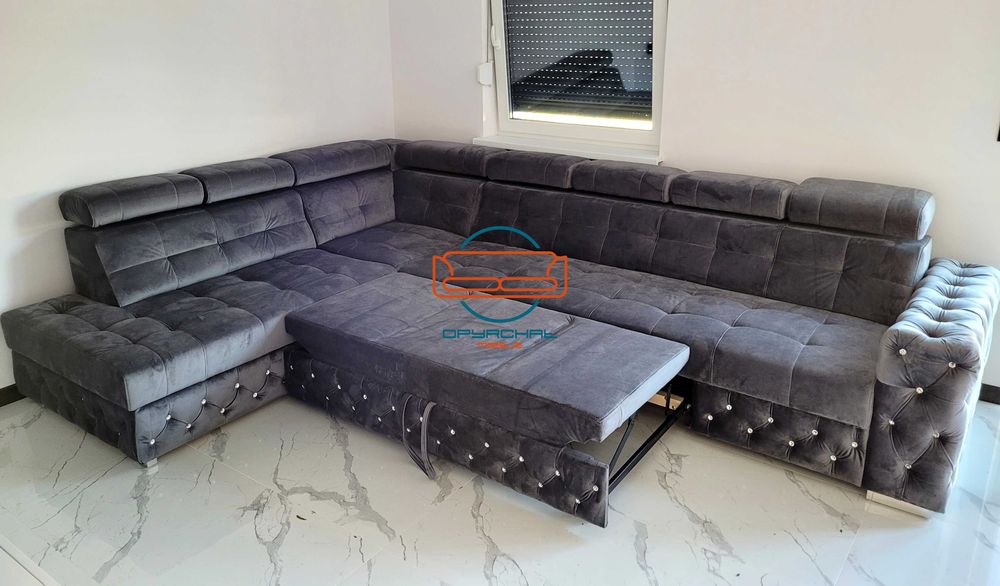 PRODUCENT !!! Duży wygodny narożnik regulowane zagłówki NR. 6/2024L