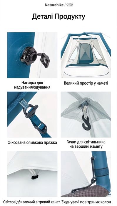 Надувний намет Naturehike LING FENG Air 7.3