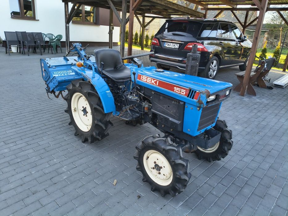 Mini Traktorek Iseki TX155 15km 3cylindry 4x4 z glebogryzarką 110cm Orginal